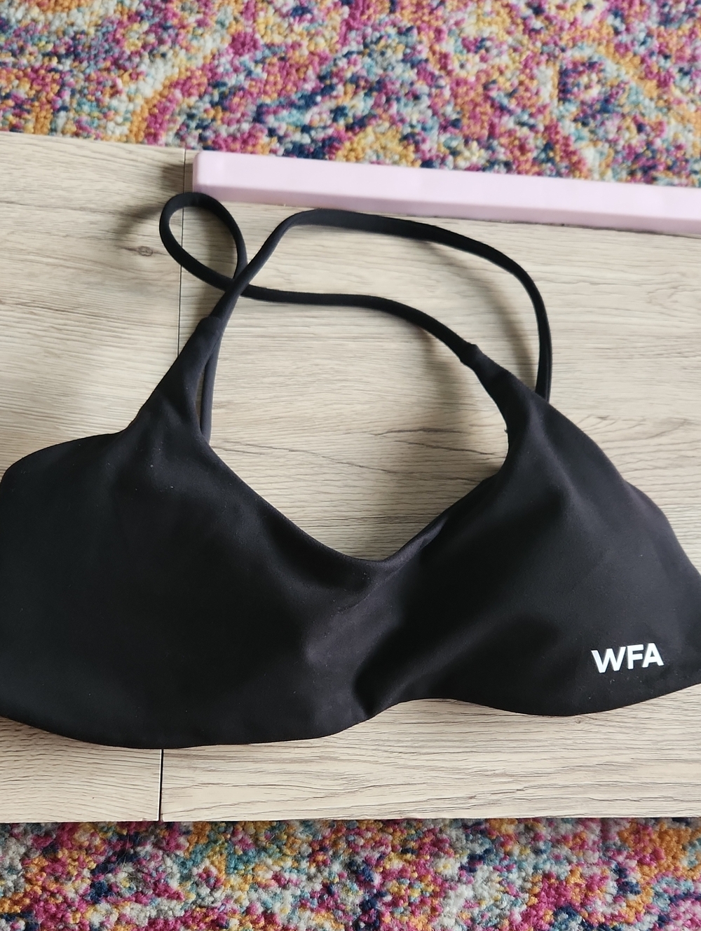 White Fox Active Black Bralette Top - M